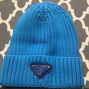 Prada Vibrant Blue Beanie Hat
